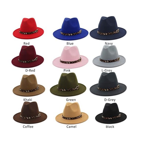 Women's Wide Brim Felt Fedora Panama Hat - Picture 7 of 7